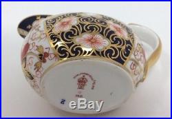 Antique Royal Crown Derby Imari 2451 Cream & Covered Sugar