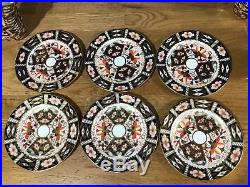 Antique Royal Crown Derby Imari 2451 Tea Set Cup Saucer Tea & Cake Plate c1920