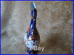 Antique Royal Crown Derby Imari Ewer Red Blue and Gold Trim Ca 1897