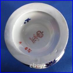 Antique Royal Crown Derby Imari Lidded Jar / Vase 5.5h