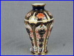 Antique Royal Crown Derby Imari Pattern 1128 Vase 13.5cm