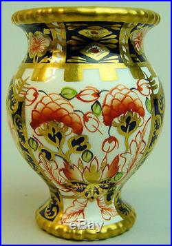 Antique Royal Crown Derby Imari Porcelain Vase C. 1919