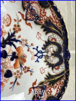 Antique Royal Crown Derby KINGS IMARI Oval Serving Bowl 1780s