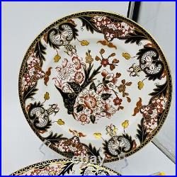 Antique Royal Crown Derby King's Of Old Japan 383 Pattern Dinner Plates 4 Pieces