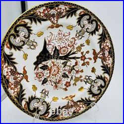 Antique Royal Crown Derby King's Of Old Japan 383 Pattern Dinner Plates 4 Pieces