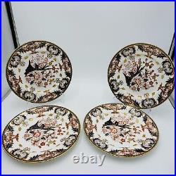 Antique Royal Crown Derby King's Of Old Japan 383 Pattern Dinner Plates 4 Pieces