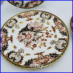 Antique Royal Crown Derby King's Of Old Japan 383 Pattern Dinner Plates 4 Pieces