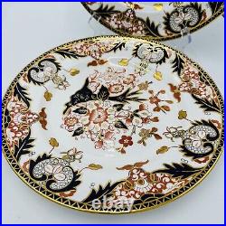 Antique Royal Crown Derby King's Of Old Japan 383 Pattern Dinner Plates 4 Pieces