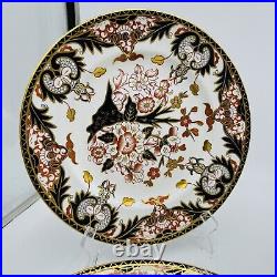 Antique Royal Crown Derby King's Of Old Japan 383 Pattern Dinner Plates 4 Pieces