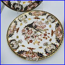 Antique Royal Crown Derby King's Of Old Japan 383 Pattern Dinner Plates 4 Pieces