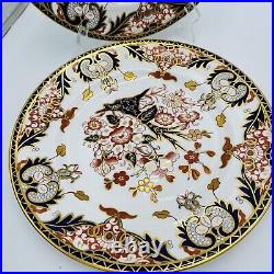 Antique Royal Crown Derby King's Of Old Japan 383 Pattern Dinner Plates 4 Pieces