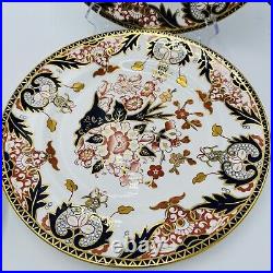 Antique Royal Crown Derby King's Of Old Japan 383 Pattern Dinner Plates 4 Pieces