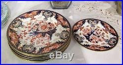 Antique Royal Crown Derby Kings pattern 383 Salad Plates + (7pcs) ca1895