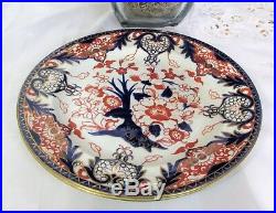 Antique Royal Crown Derby Kings pattern 383 Salad Plates + (7pcs) ca1895