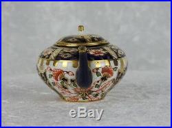 Antique Royal Crown Derby Miniature Teapot Pattern 6299 Dated 1910