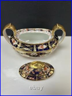 Antique Royal Crown Derby Old Imari 1920's Creamer & Covered Sugar Bowl Antique Royal Crown Derby Old Imari 1920's Creamer & Covered Sugar Bowl