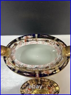 Antique Royal Crown Derby Old Imari 1920's Creamer & Covered Sugar Bowl