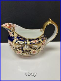 Antique Royal Crown Derby Old Imari 1920's Creamer & Covered Sugar Bowl