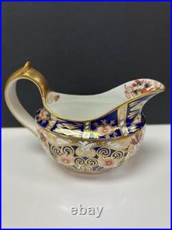 Antique Royal Crown Derby Old Imari 1920's Creamer & Covered Sugar Bowl