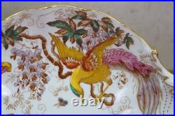 Antique Royal Crown Derby Olde Avesbury Phoenix Footed Dish Compote 10