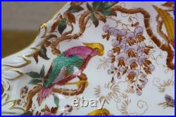 Antique Royal Crown Derby Olde Avesbury Phoenix Footed Dish Compote 10