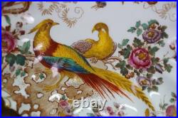 Antique Royal Crown Derby Olde Avesbury Phoenix Footed Dish Compote 10