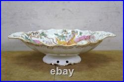Antique Royal Crown Derby Olde Avesbury Phoenix Footed Dish Compote 10