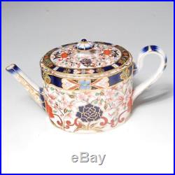 Antique Royal Crown Derby Oval Body Teapot Imari Pattern