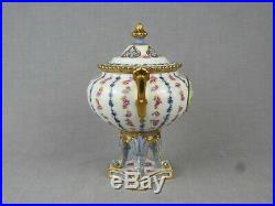 Antique Royal Crown Derby Pattern 1411- Floral Vase And Cover Date 1903