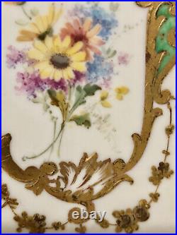 Antique Royal Crown Derby Plate, Hand Painted, 1889