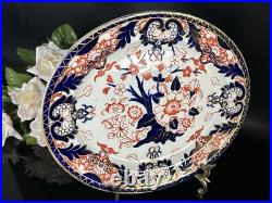 Antique Royal Crown Derby Platter/Tray Imari Kings Pattern c1888 England 11.5L