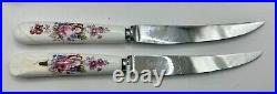 Antique Royal Crown Derby Poises Fruit Knife & Fork China 12 Piece Set