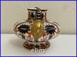Antique Royal Crown Derby Porcelain Old Imari Pattern Vase with Gold Mask / Face