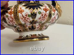 Antique Royal Crown Derby Porcelain Old Imari Pattern Vase with Gold Mask / Face