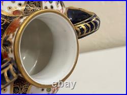 Antique Royal Crown Derby Porcelain Old Imari Pattern Vase with Gold Mask / Face