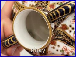 Antique Royal Crown Derby Porcelain Old Imari Pattern Vase with Gold Mask / Face