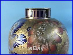 Antique Royal Crown Derby Porcelain Oriental Gilded Ovoid Vase 7