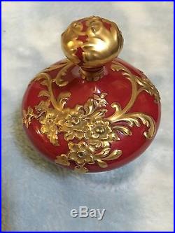 Antique Royal Crown Derby Porcelain Red&Gold Hand Painted Vase &Cover 3472/776