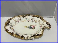 Antique Royal Crown Derby Porcelain serving dish bowl 4998 Cobalt/Gold HTF RARE