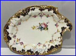 Antique Royal Crown Derby Porcelain serving dish bowl 4998 Cobalt/Gold HTF RARE