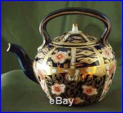 Antique Royal Crown Derby Porcelan MINIATURE TEAPOT 1906