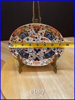 Antique Royal Crown Derby Queens Pattern Imari 7.5 Oval Serving Dish c. 1806-25