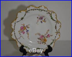 Antique Royal Crown Derby Set Of 6 Dessert Plates For W. H. Plummer