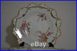 Antique Royal Crown Derby Set Of 6 Dessert Plates For W. H. Plummer