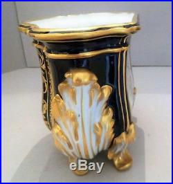 Antique Royal Crown Derby Sevres Style Cobalt Cachepot Boughpot Vase Centerpiece