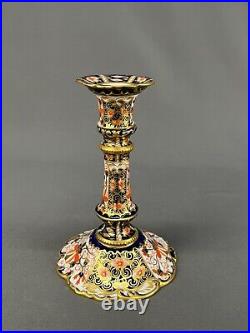 Antique Royal Crown Derby TRADITIONAL IMARI 2451 6 Candle Stick c. 1908