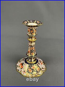 Antique Royal Crown Derby TRADITIONAL IMARI 2451 6 Candle Stick c. 1908