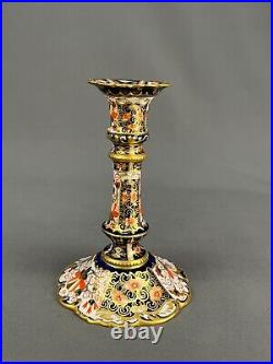 Antique Royal Crown Derby TRADITIONAL IMARI 2451 6 Candle Stick c. 1908