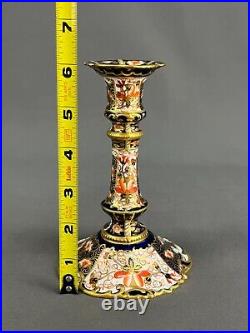 Antique Royal Crown Derby TRADITIONAL IMARI 2451 6 Candle Stick c. 1908