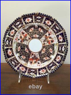 Antique Royal Crown Derby TRADITIONAL IMARI Luncheon Plate Gadroon Rim c. 1914